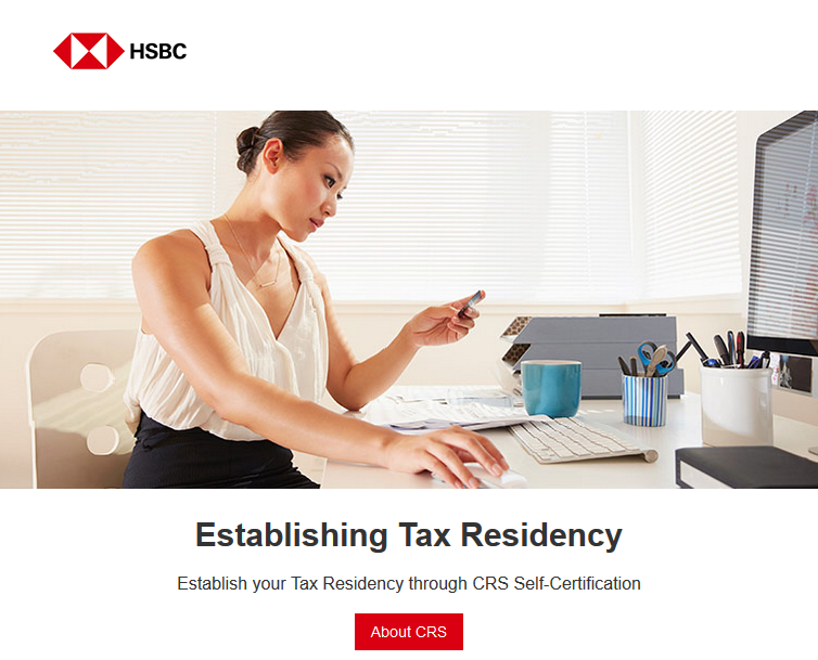 ついにHSBC香港から納税者番号を教えろとの通知がきました －"Establishing Tax Residency"でマイナンバーを知らせるー 投資家医師 TOM のグローバル資産運用